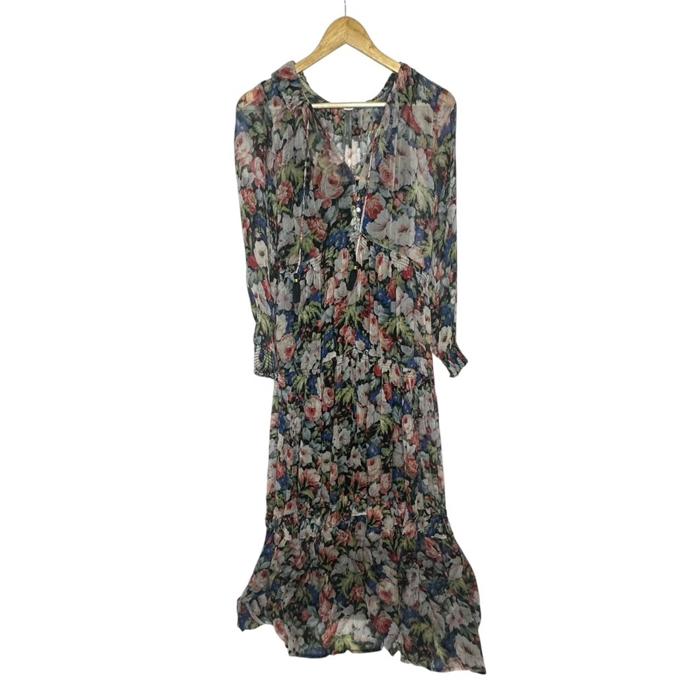 Anthropologie Marais Printed Chiffon Maxi Gown xs - Picture 4 of 12